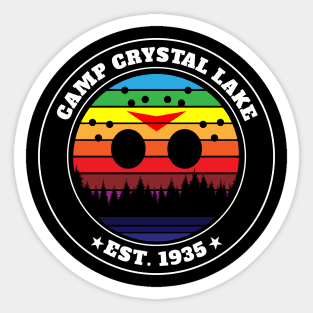 Camp Crystal Lake Jason Mask Design Sticker